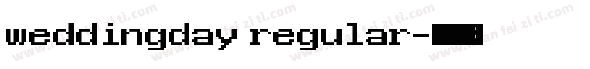 weddingday regular字体转换